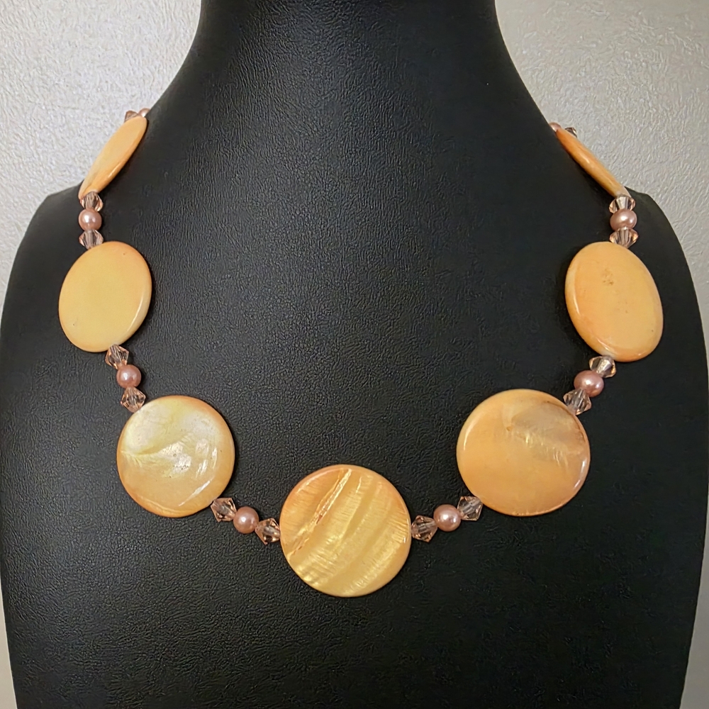 Elegant Orange Shell Necklace